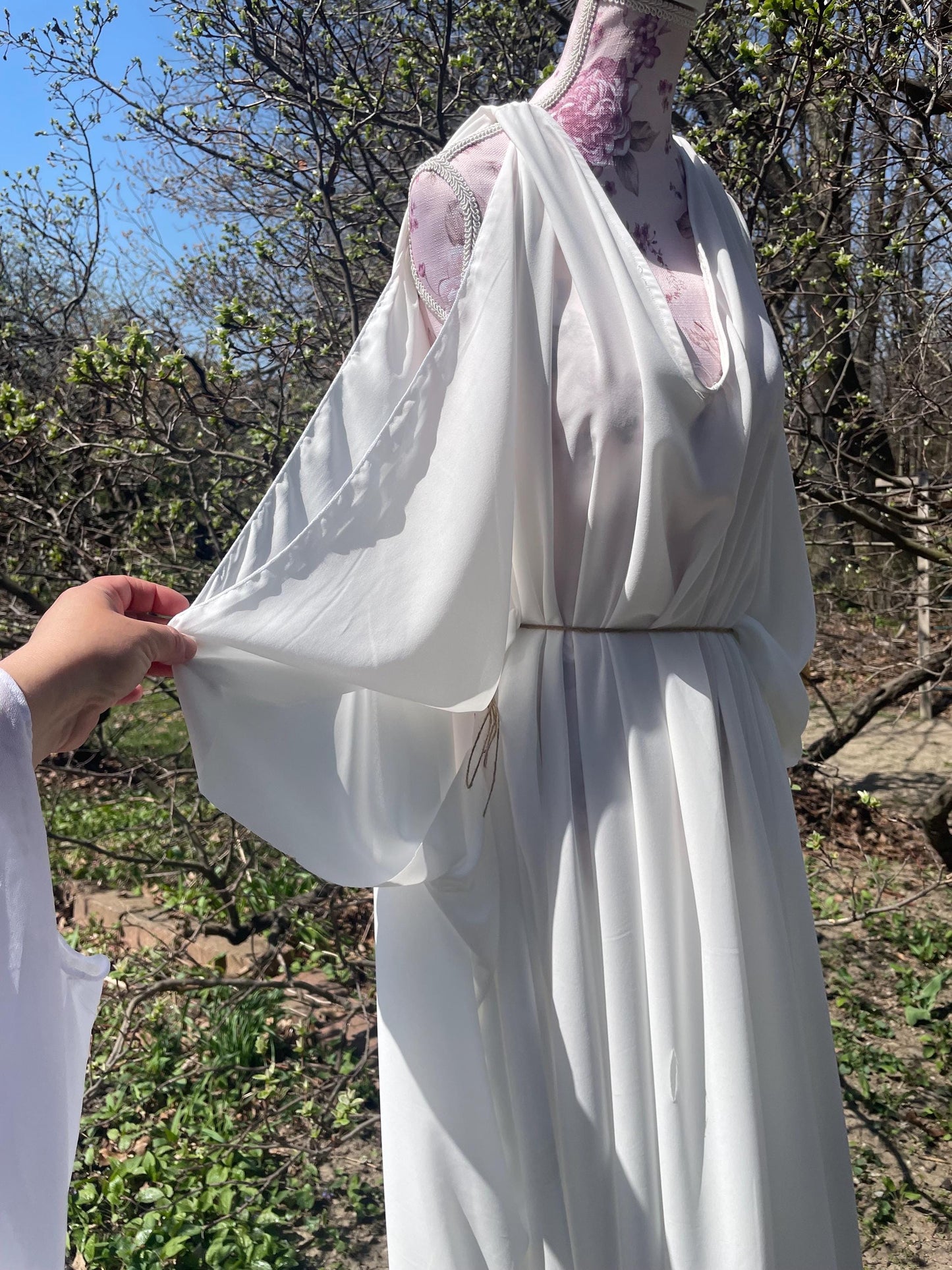 Long Summer Dress, Boho Dress, Wedding Dress, Goddess Dress, Bridesmaid Dress, Slit Summer Dress, Beach Dress, Gift for her