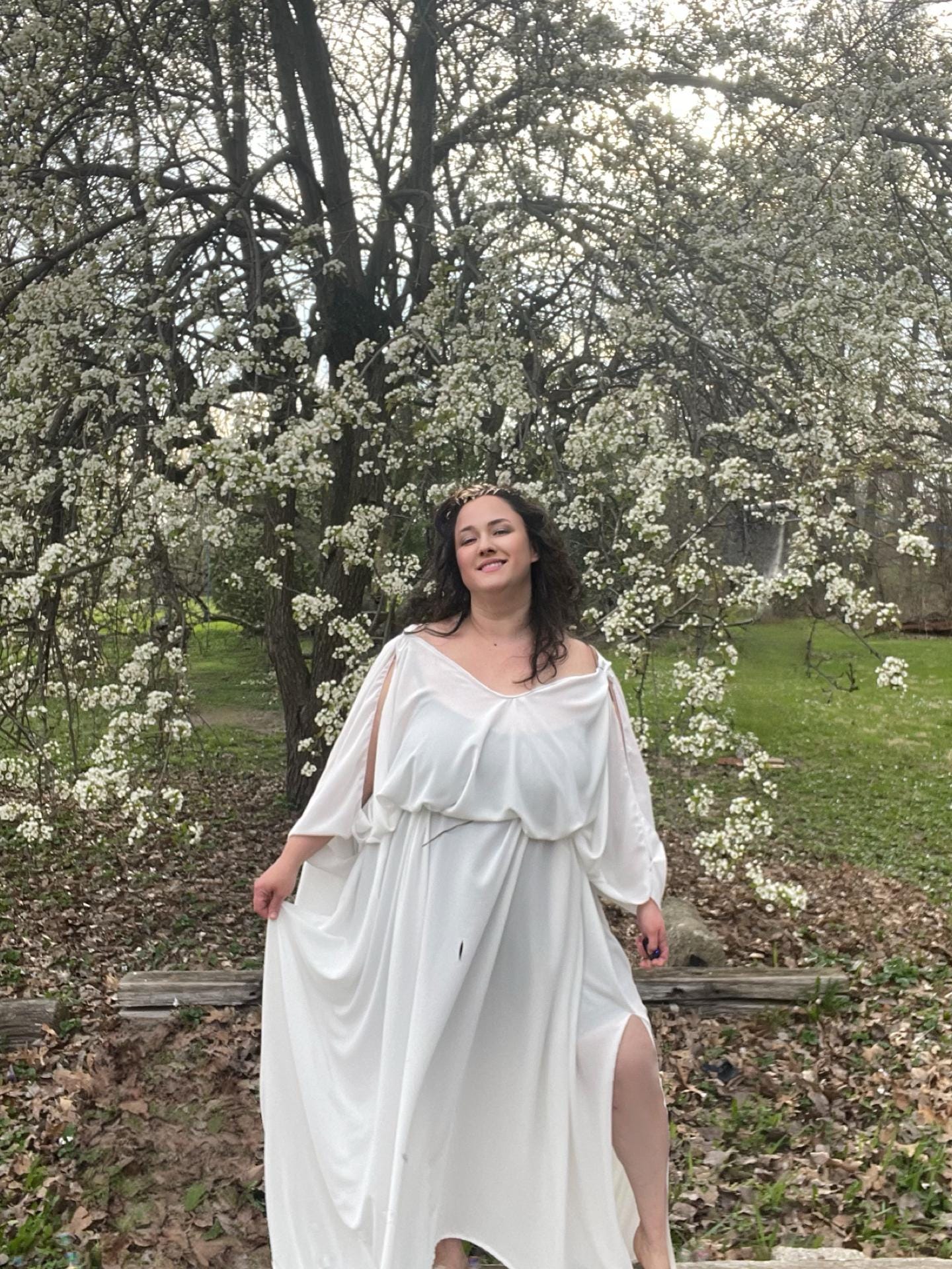 Long Summer Dress, Boho Dress, Wedding Dress, Goddess Dress, Bridesmaid Dress, Slit Summer Dress, Beach Dress, Gift for her