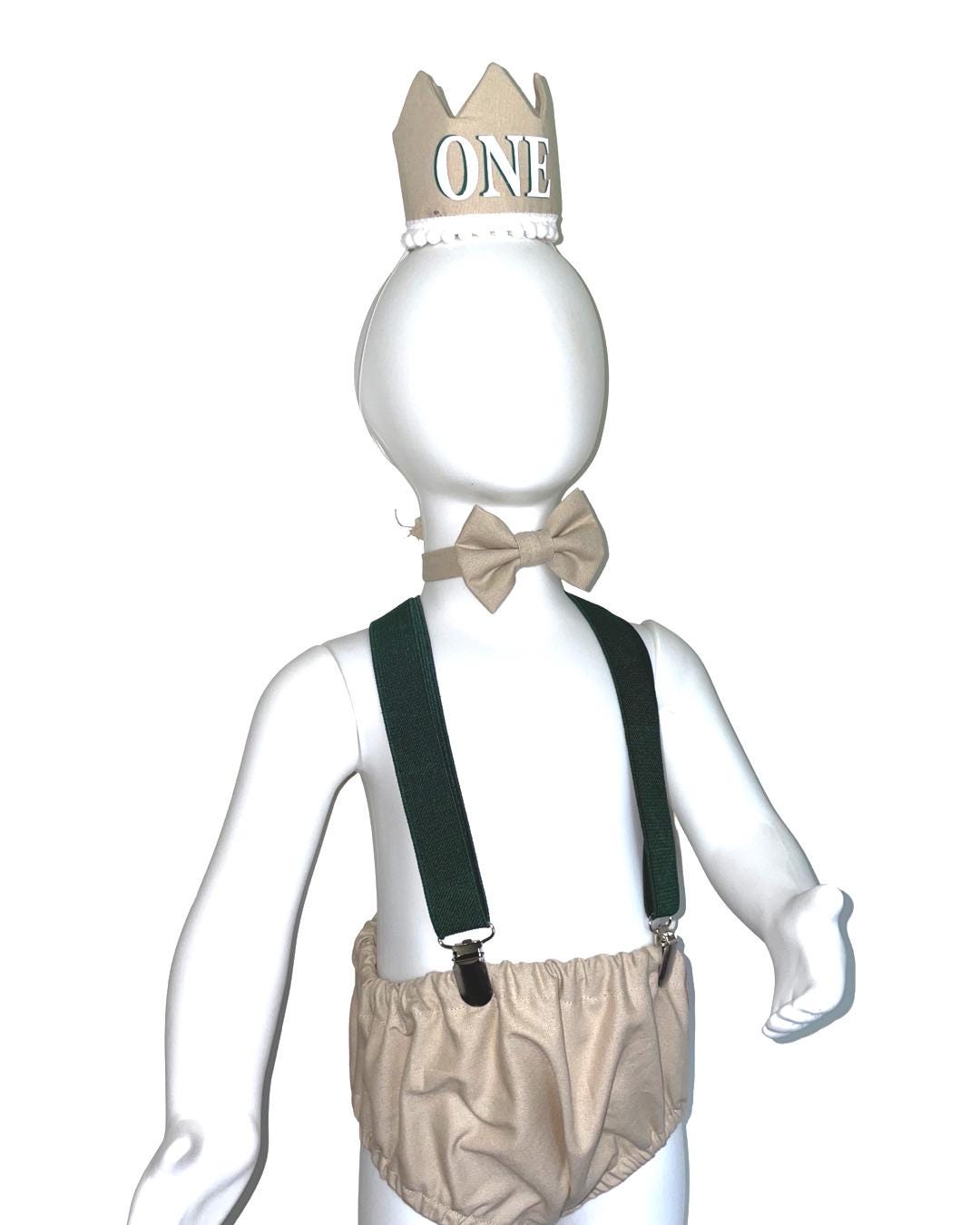 Baby cake smash first birthday Romper outfit for Photography props sitter milestone sessions (TAN beige brown)