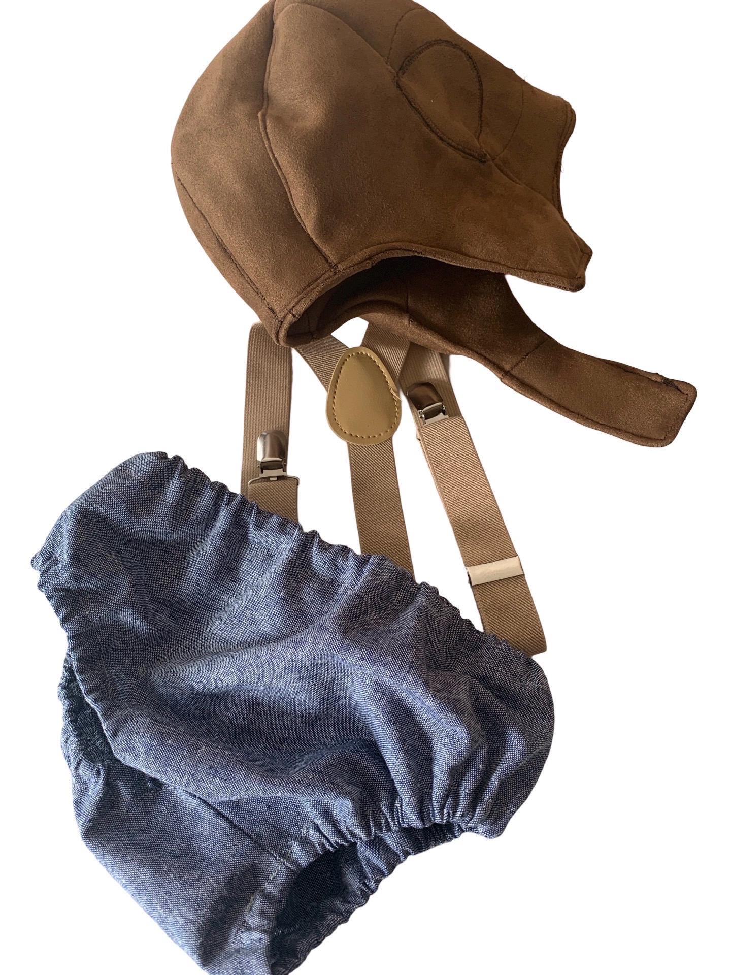 Aviator pilot sitter set - baby boy photo prop - baby clothes - vintage style - pilot cap - cake smash outfit - navy
