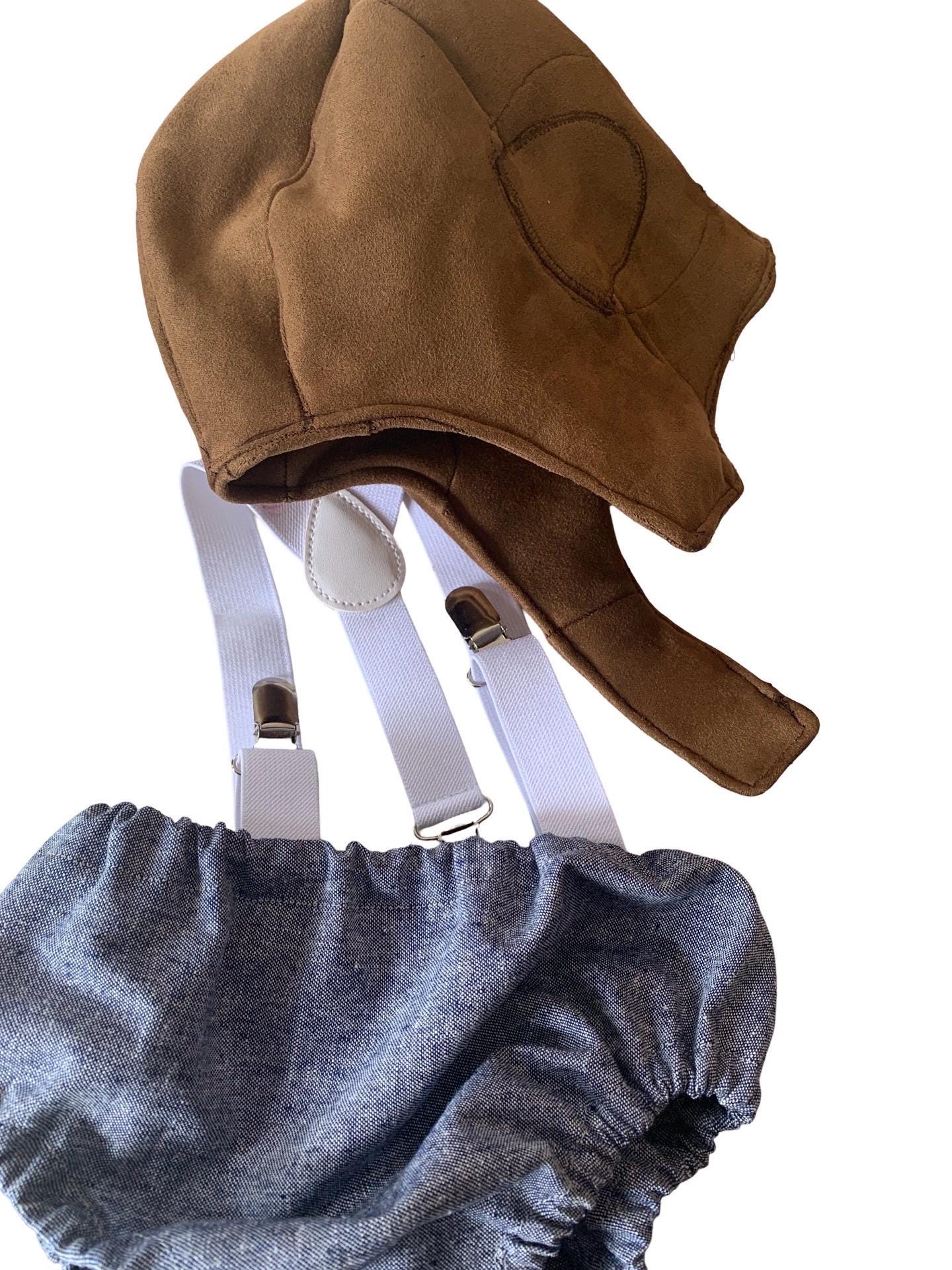 Aviator pilot sitter set - baby boy photo prop - baby clothes - vintage style - pilot cap - cake smash outfit - navy
