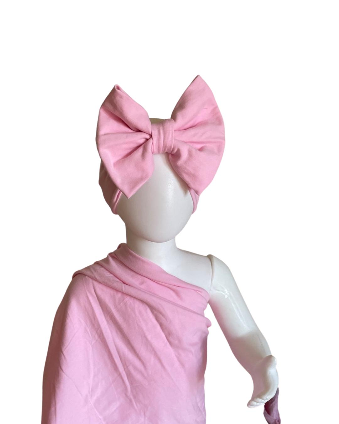 Baby Headband Bow, Soft jersey cotton fabric bow with soft stretchy cotton jersey band.