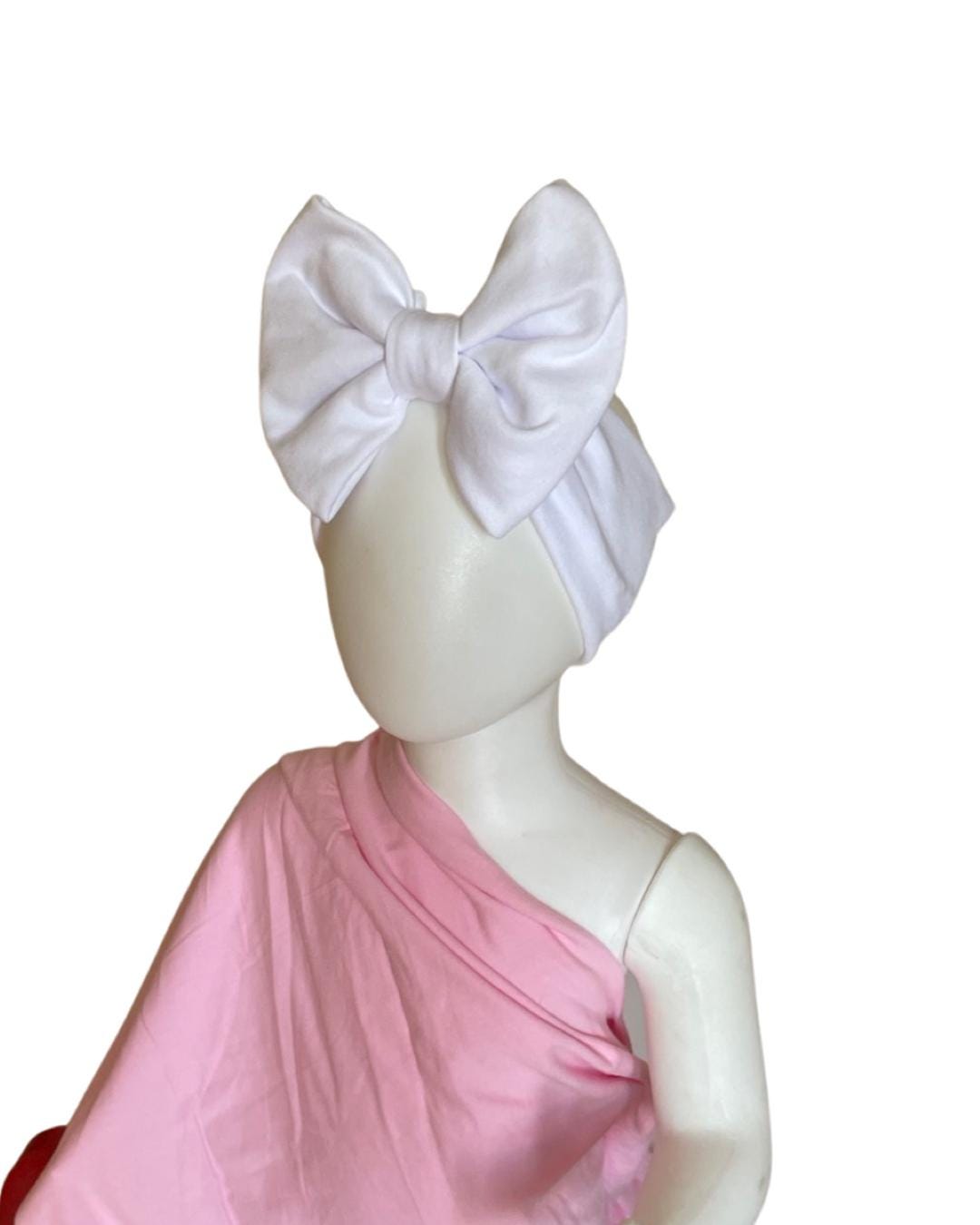 Baby Headband Bow, Soft jersey cotton fabric bow with soft stretchy cotton jersey band.