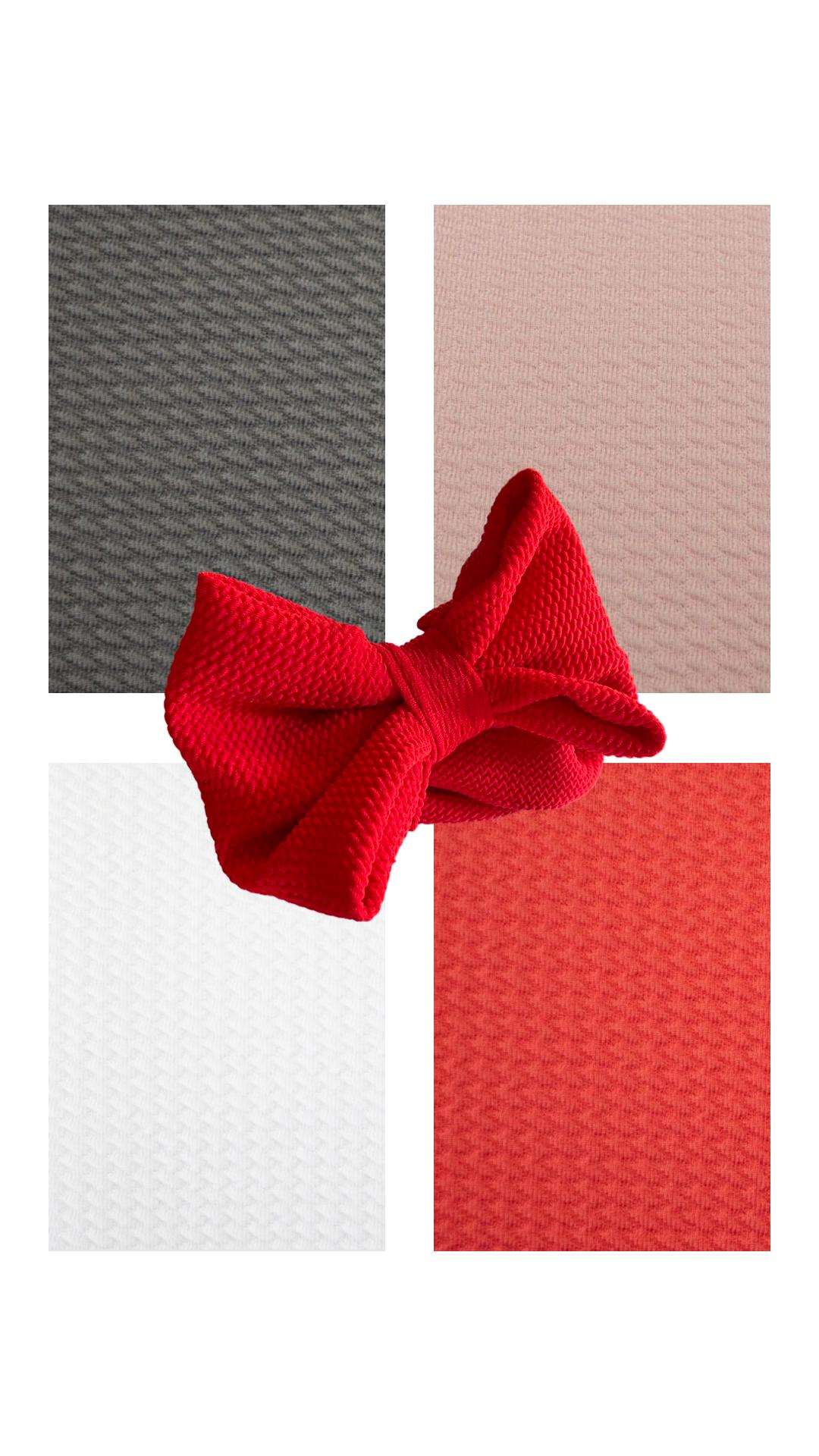 Baby Headband Bow, Waffle fabric bow with soft stretchy waffle headband