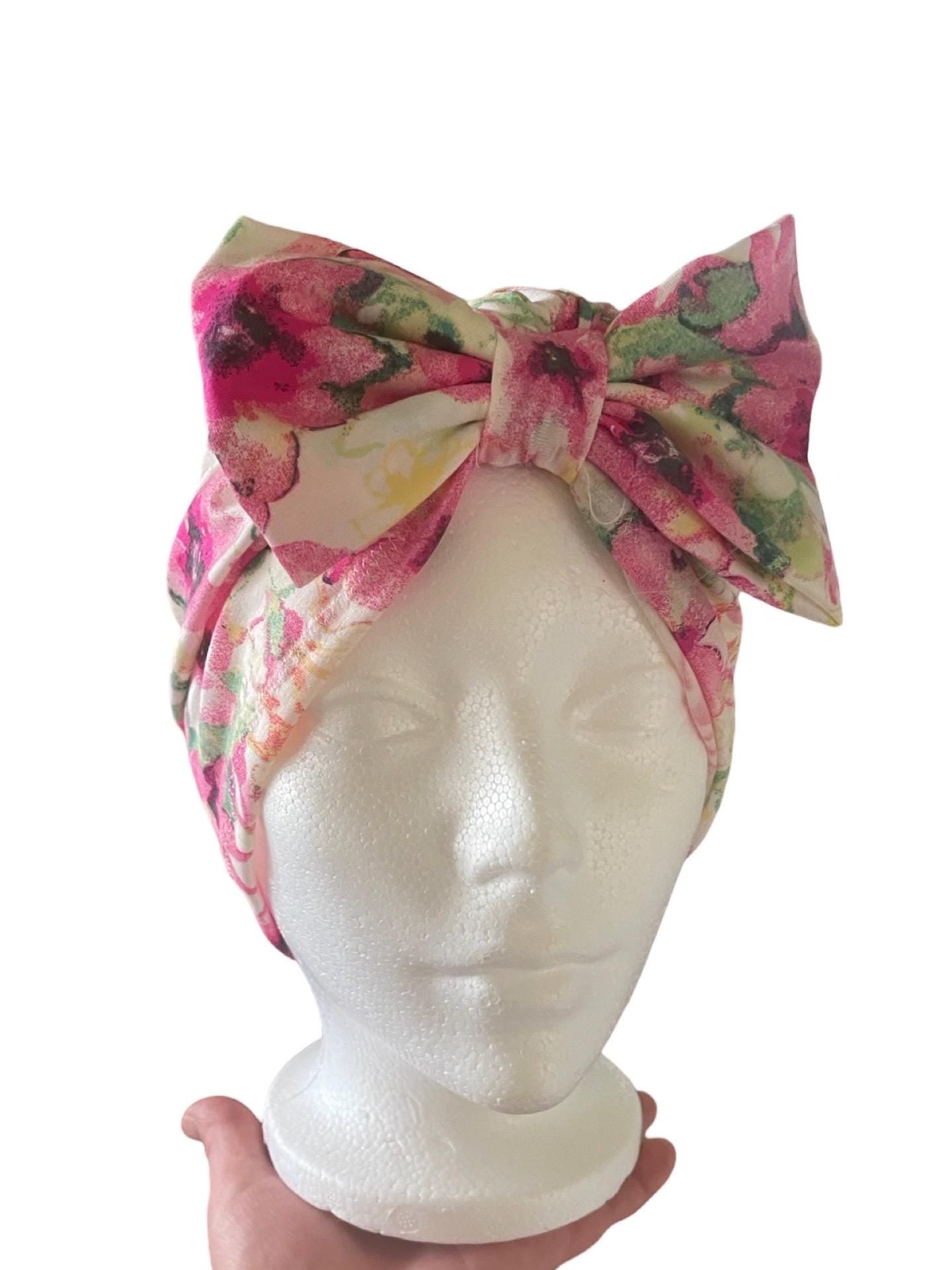 SUMMER Floral Turban |Headwrap|boho| chemo gift| bonnet | chemo hat |alopecia cap |pre tied