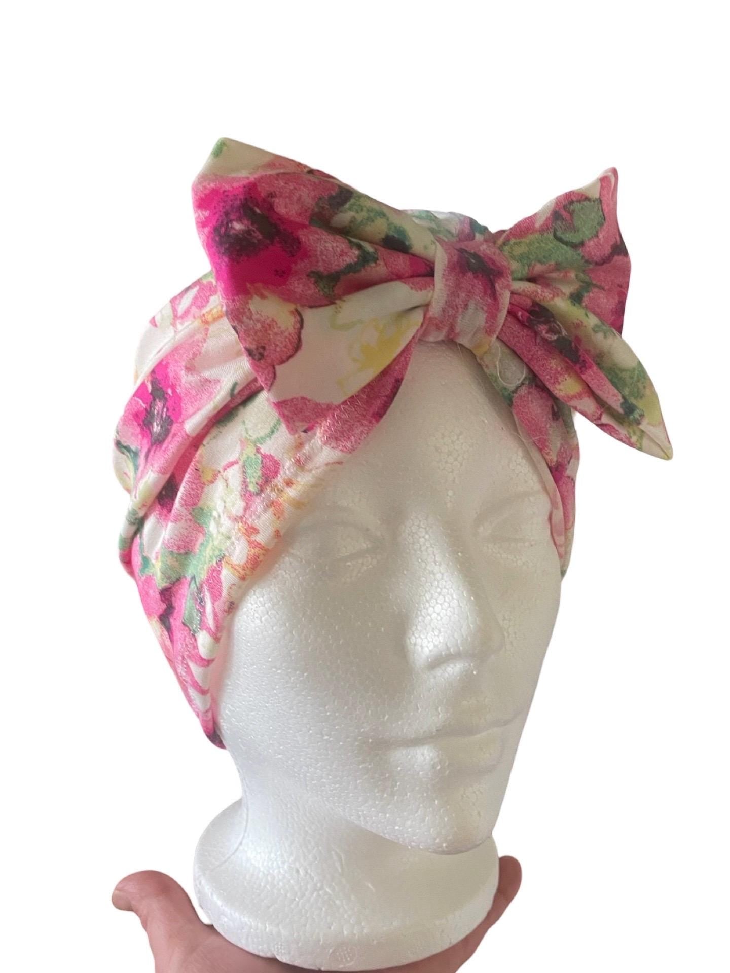 SUMMER Floral Turban |Headwrap|boho| chemo gift| bonnet | chemo hat |alopecia cap |pre tied