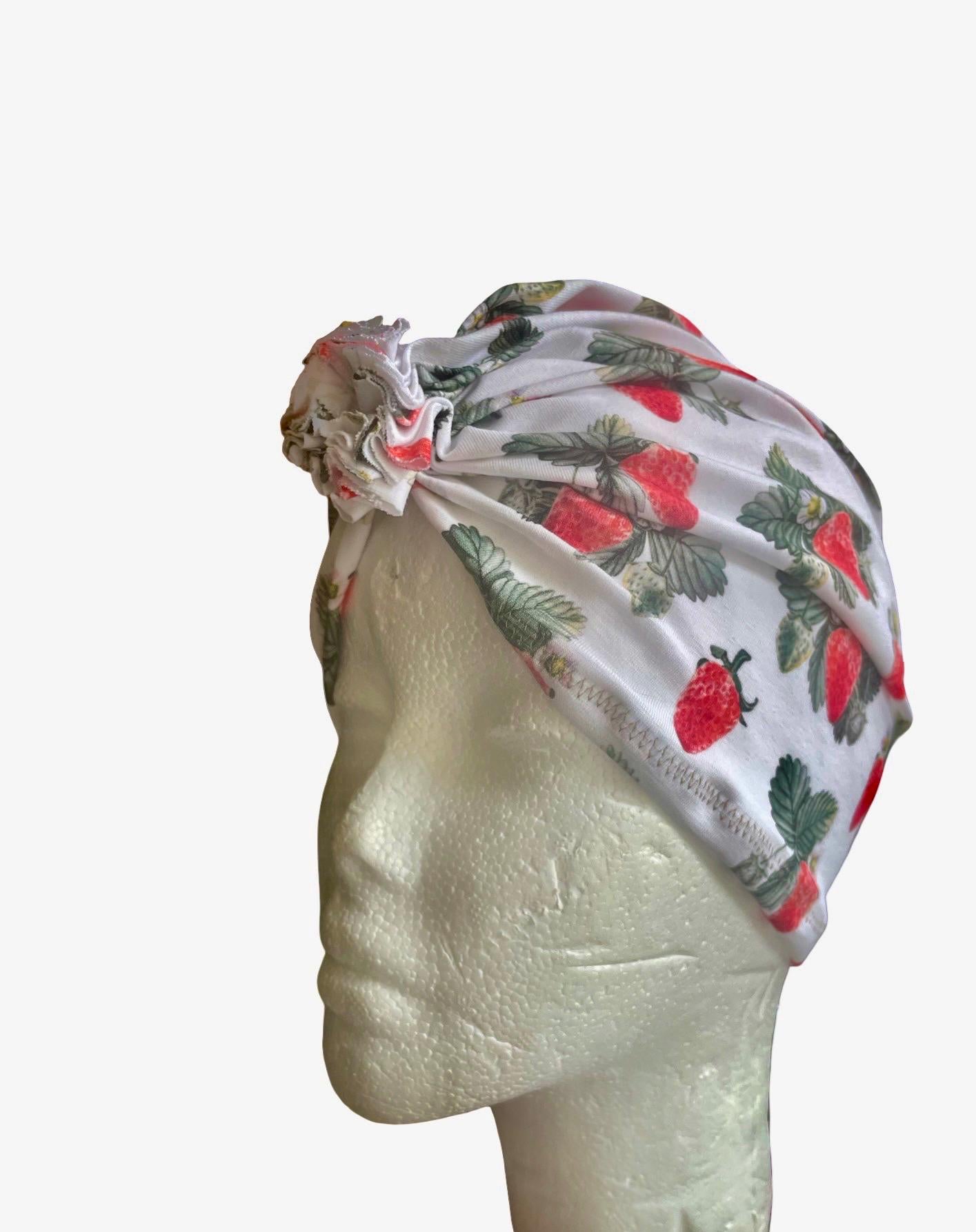 Strawberry handmade turban I Handmade summer baby and toddler turban I Summer strawberry handmade turban