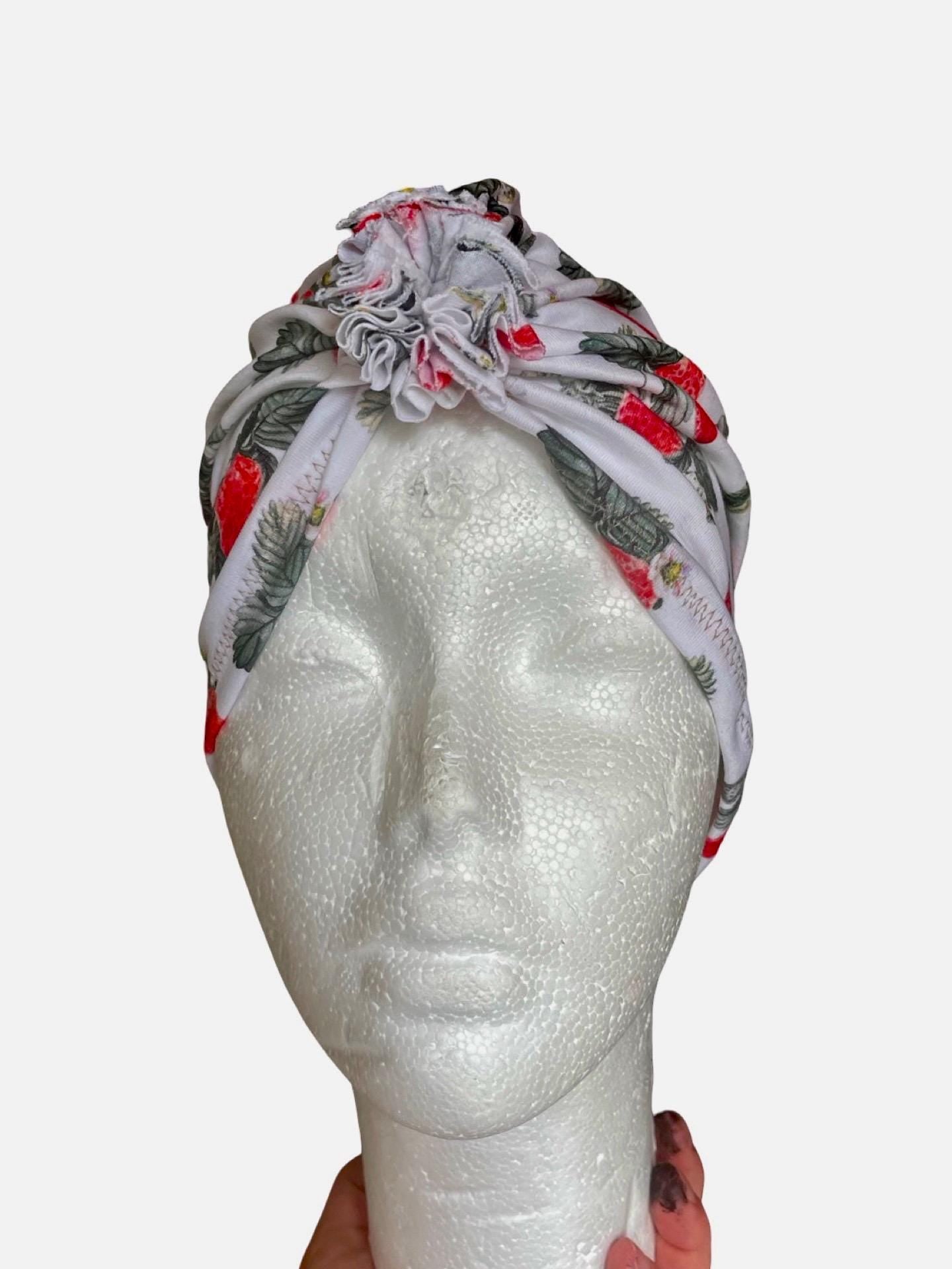 Strawberry handmade turban I Handmade summer baby and toddler turban I Summer strawberry handmade turban
