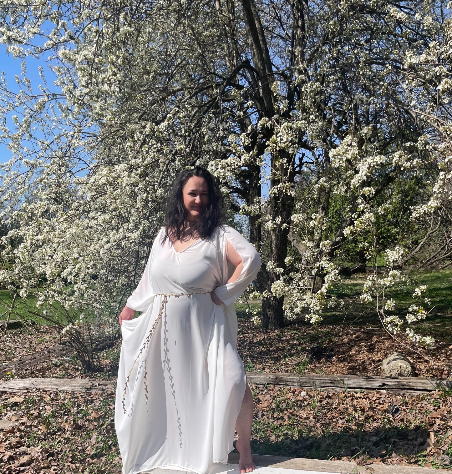 Long Summer Dress, Boho Dress, Wedding Dress, Goddess Dress, Bridesmaid Dress, Slit Summer Dress, Beach Dress, Gift for her