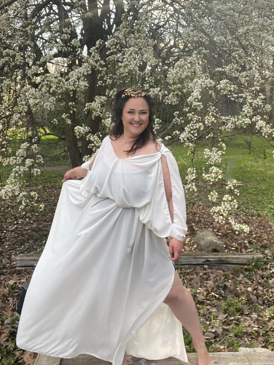 Long Summer Dress, Boho Dress, Wedding Dress, Goddess Dress, Bridesmaid Dress, Slit Summer Dress, Beach Dress, Gift for her