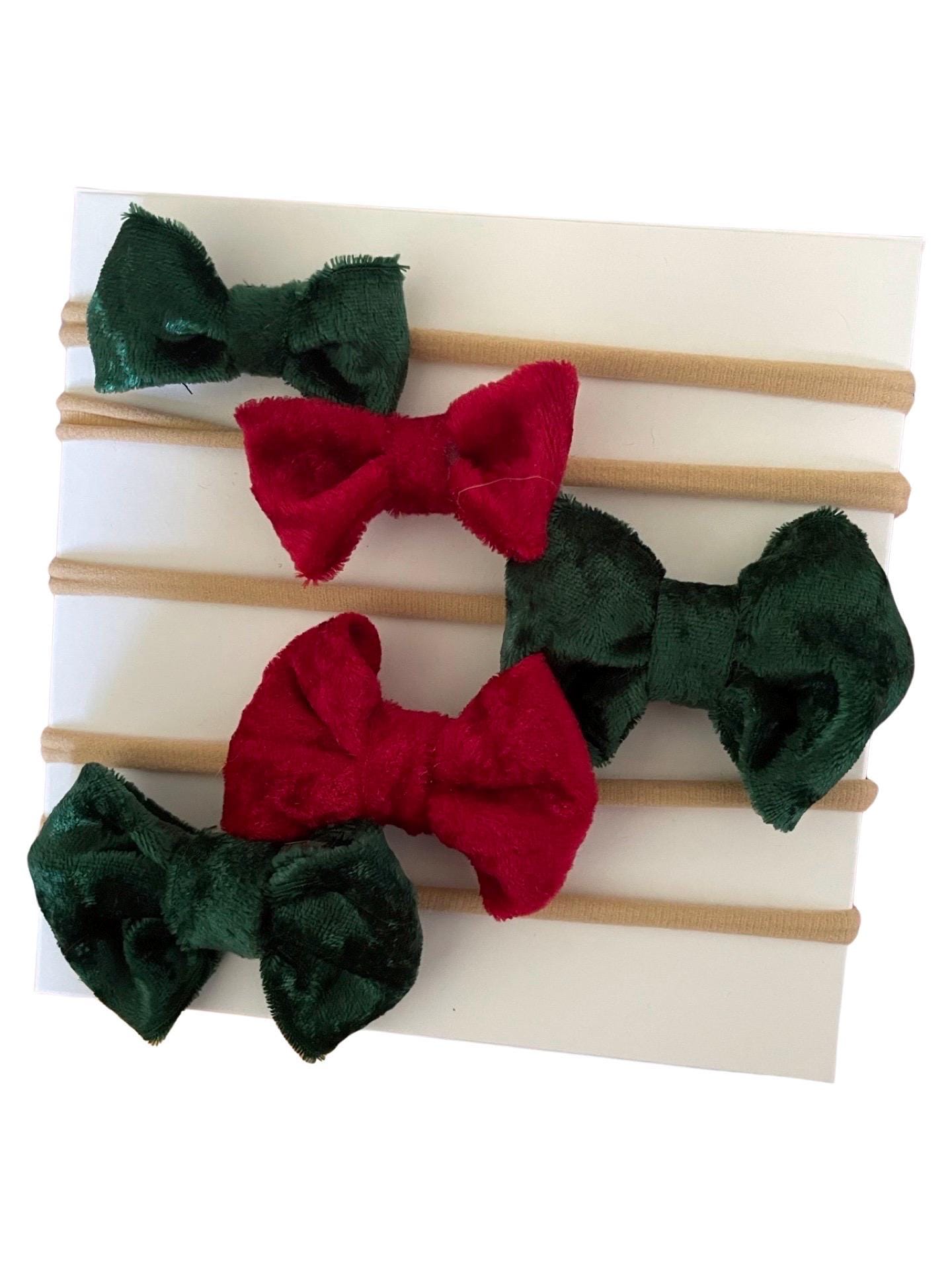 Velvet Hair Bows, Velvet Bow Headband, Velvet Bow Clip, Velvet Hair Ties