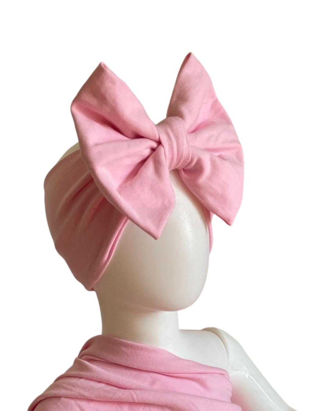 Baby Headband Bow, Soft jersey cotton fabric bow with soft stretchy cotton jersey band.
