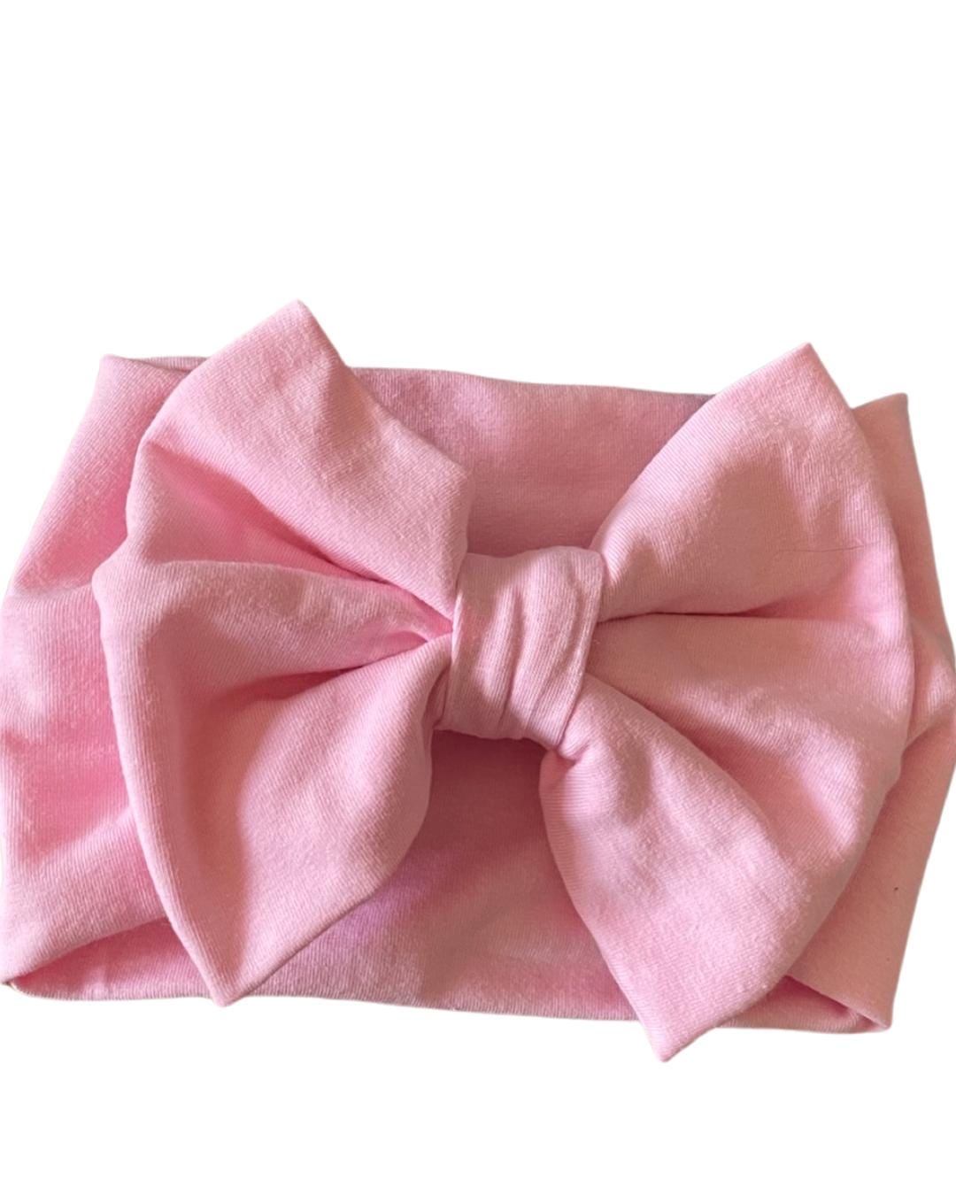 Baby Headband Bow, Soft jersey cotton fabric bow with soft stretchy cotton jersey band.