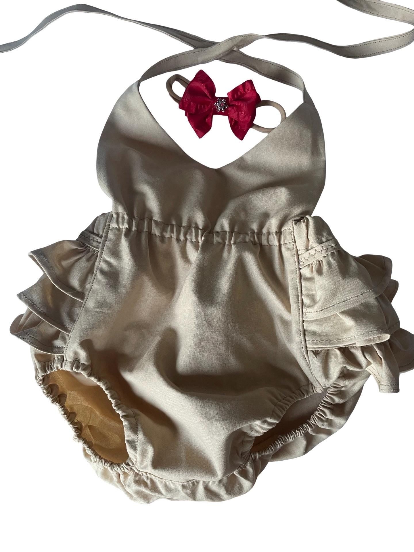 Cake smash outfit girl, cake smash romper, baby girl boho romper, first birthday outfit, smash cake outfit, cotton romper, 1st birthday outf