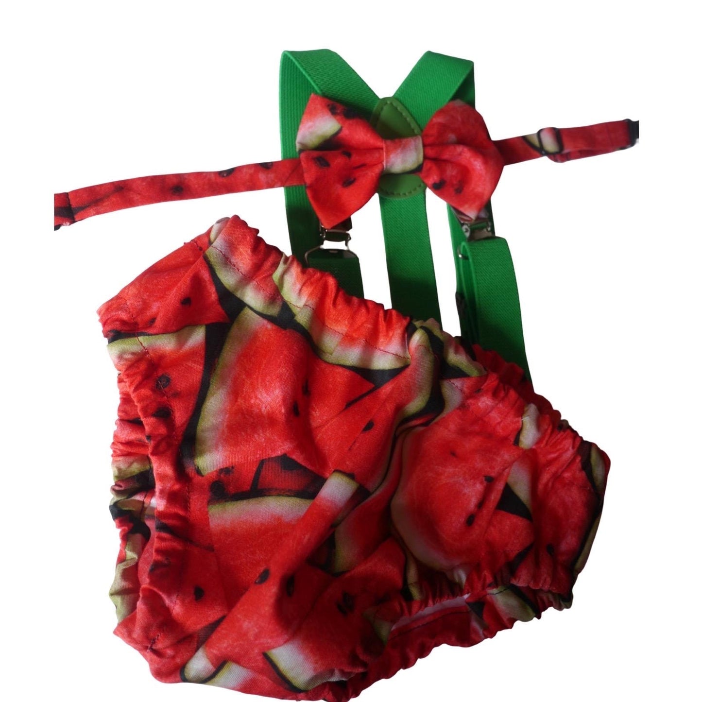 1st Birthday Watermelon Outfit,One in a melon birthday boy set, Watermelon bloomer, Watermelon smash cake outfit, watermelon boy cake smash