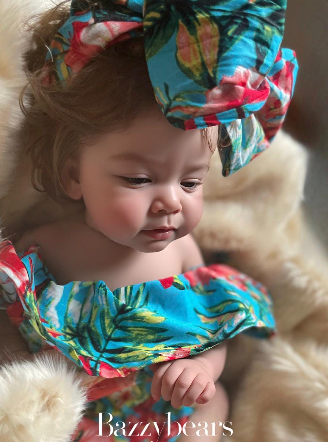 Tropical baby romper, baby girl tropical outfit, hawaiian baby clothes, baby girl summer gift
