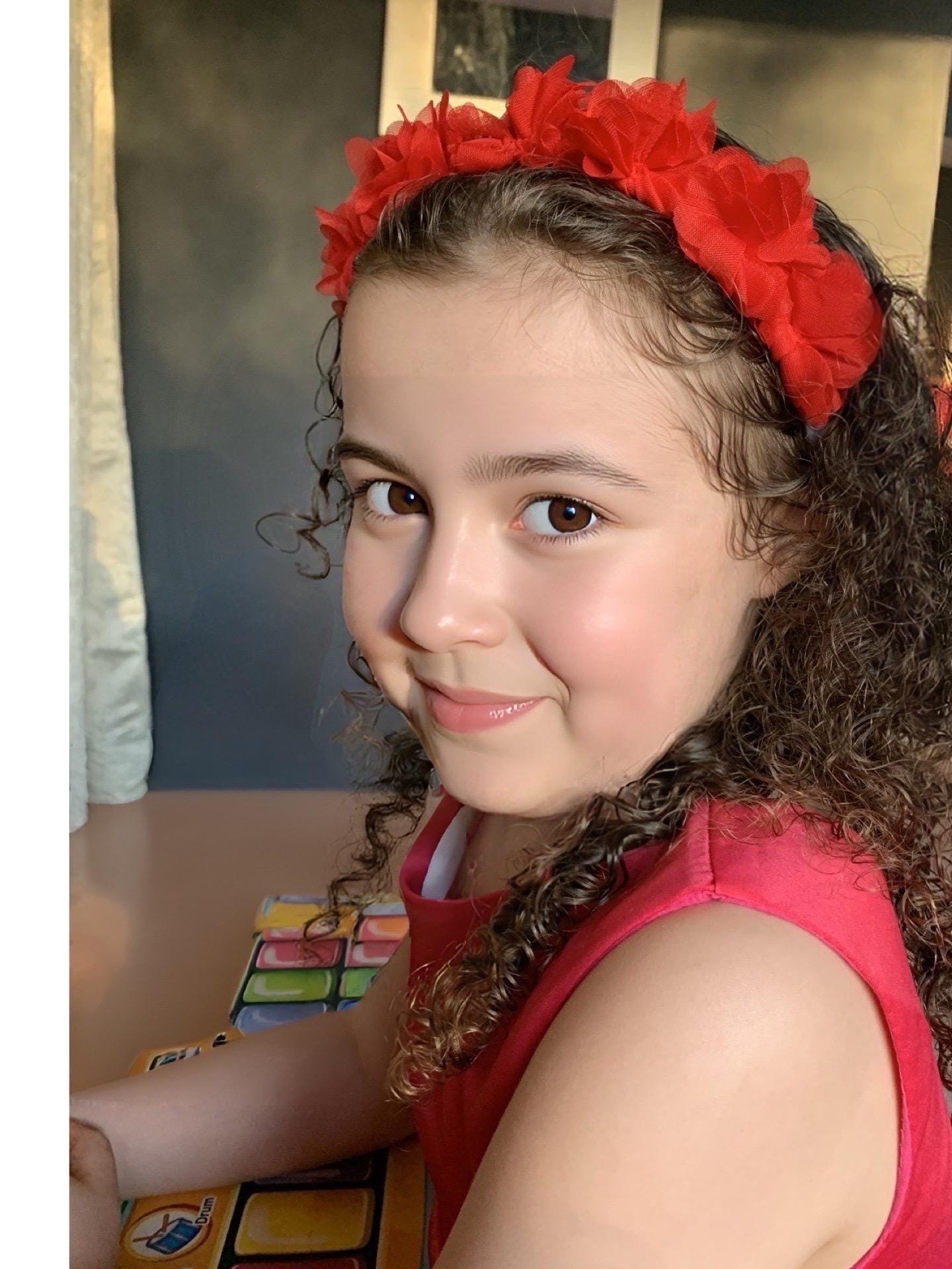 Flower girl headband, flower girl hair accessories, bridesmaid hair piece, flowergirl gift, wedding hair accessories, satin headband