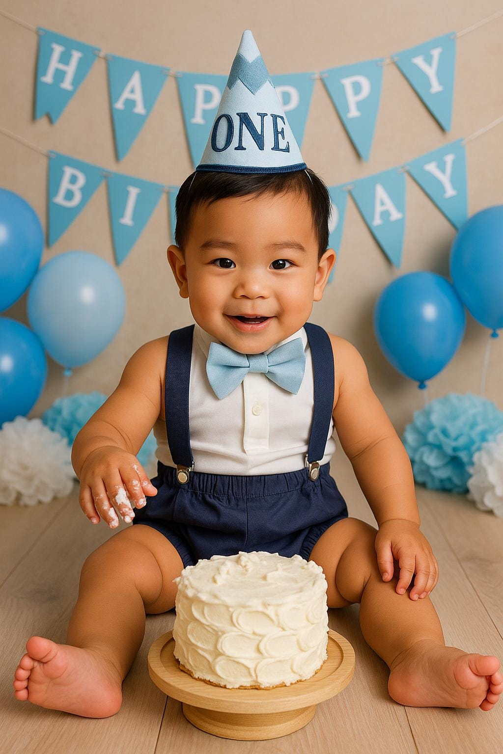 baby boy navy blue and blue themed cake smash outfit nappy diaper cover suspenders bow tie boy first birthday outfit 1st birthday