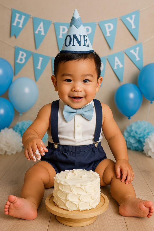 baby boy navy blue and blue themed cake smash outfit nappy diaper cover suspenders bow tie boy first birthday outfit 1st birthday