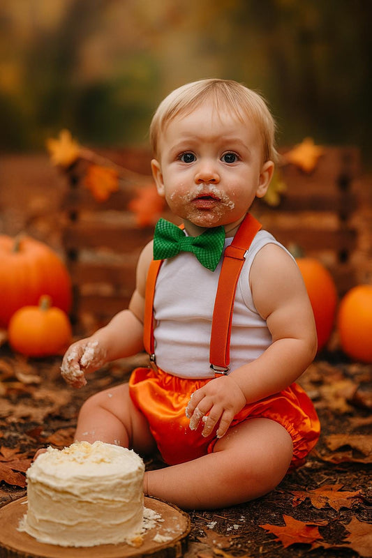 Boy Cake Smash Outfit, Boy Cake Smash, Boy 1st Birthday Set, 1st Birthday, Milestone Pictures, Boy 1st Birthday Outfit, Orange Cake Smash