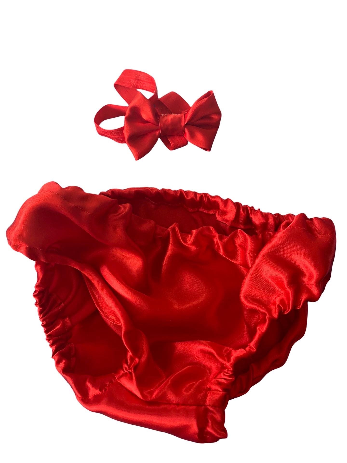 Christmas girl bloomers SET OF 2, satin bloomers, baby bloomers - satin fabric - satin diaper cover- plain diaper cover - satin bottoms bows