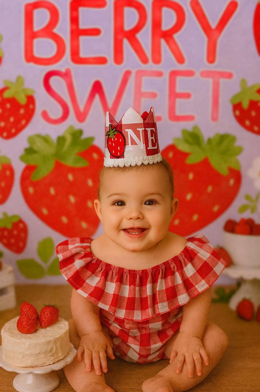Strawberry First Birthday Outfit Berry First Birthday Theme Party Berry 1st Birthday Crown for Girl Strawberry Outfit for One Year Old