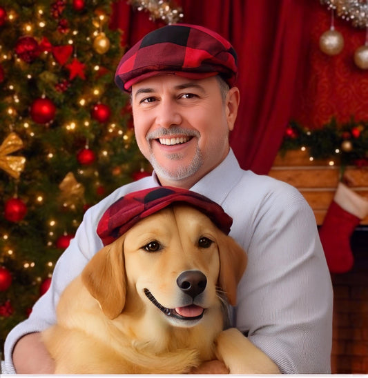 Matching Man & Dog Newsboy Cap! HANDMADE dog and man hats, dog caps, Fathers Day hat, flat cap, pet accessories, man and dog gift