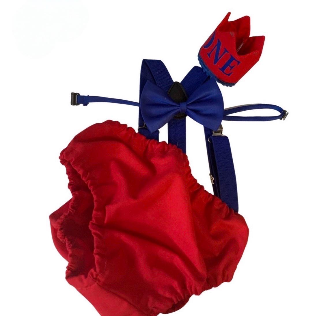 red cake smash outfit boy, Videogame cake smash, red bow tie, smash cake outfit boy, red diaper cover, red blue baby bow tie, red suspenders
