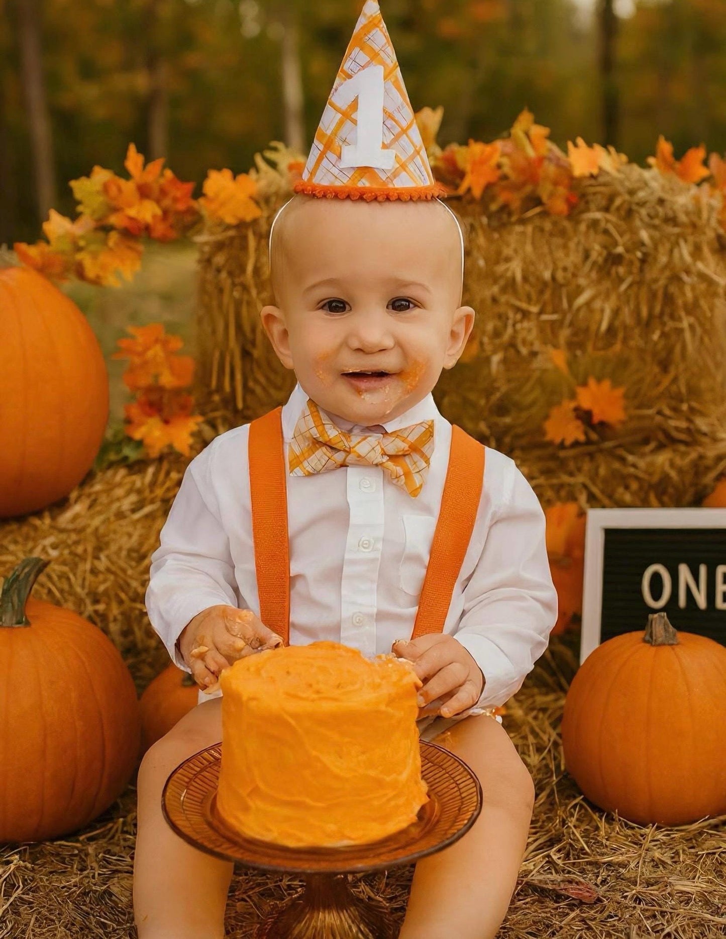 Boy Cake Smash Outfit, Boy Cake Smash, Boy 1st Birthday Set, 1st Birthday, Milestone Pictures, Boy 1st Birthday Outfit, Orange Cake Smash