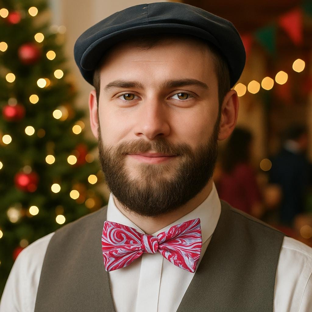 Candy Canes Bow Tie • Candy Cane • Men Bowtie • Winter Bow Tie • Animal Bow Ties • Bow Tie • Snowflakes • Christmas Bow Tie • Red Bow tie