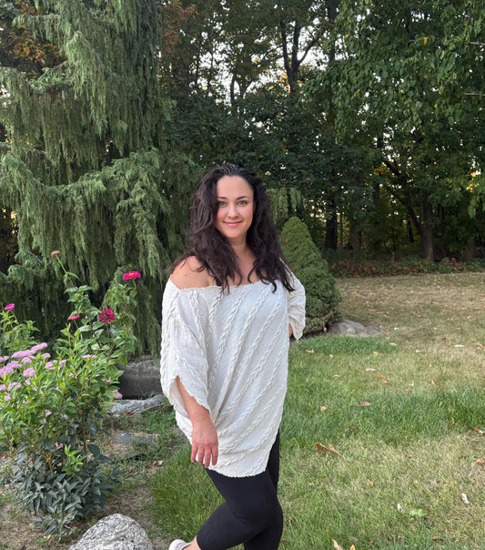 Handmade Asymmetrical Sweater/Knitwear Dress/Long Pullover/Loose Plus Size Sweater/ Off Shoulder Sweater/Knit Blouse/Top