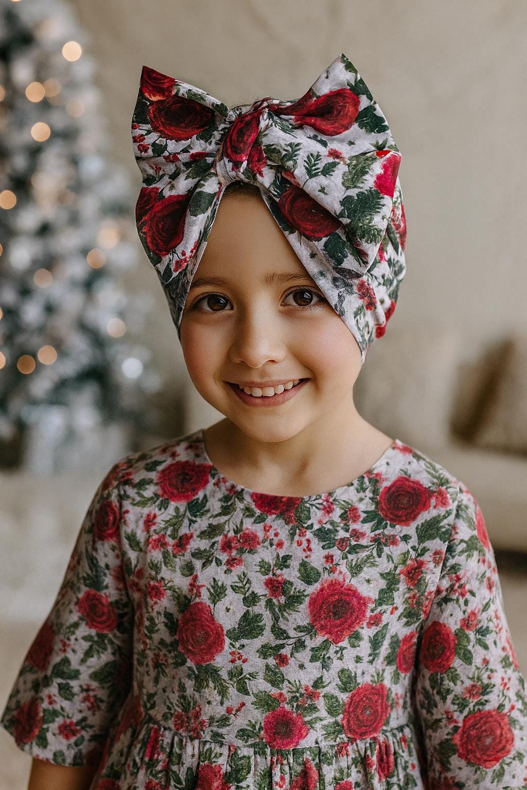 Baby Christmas Hat - Ho Ho Ho Baby girl Hat - Baby Girl Hat - Baby Hat -Pointsettia Hat - red christmas hat - turban christmas hat - newborn