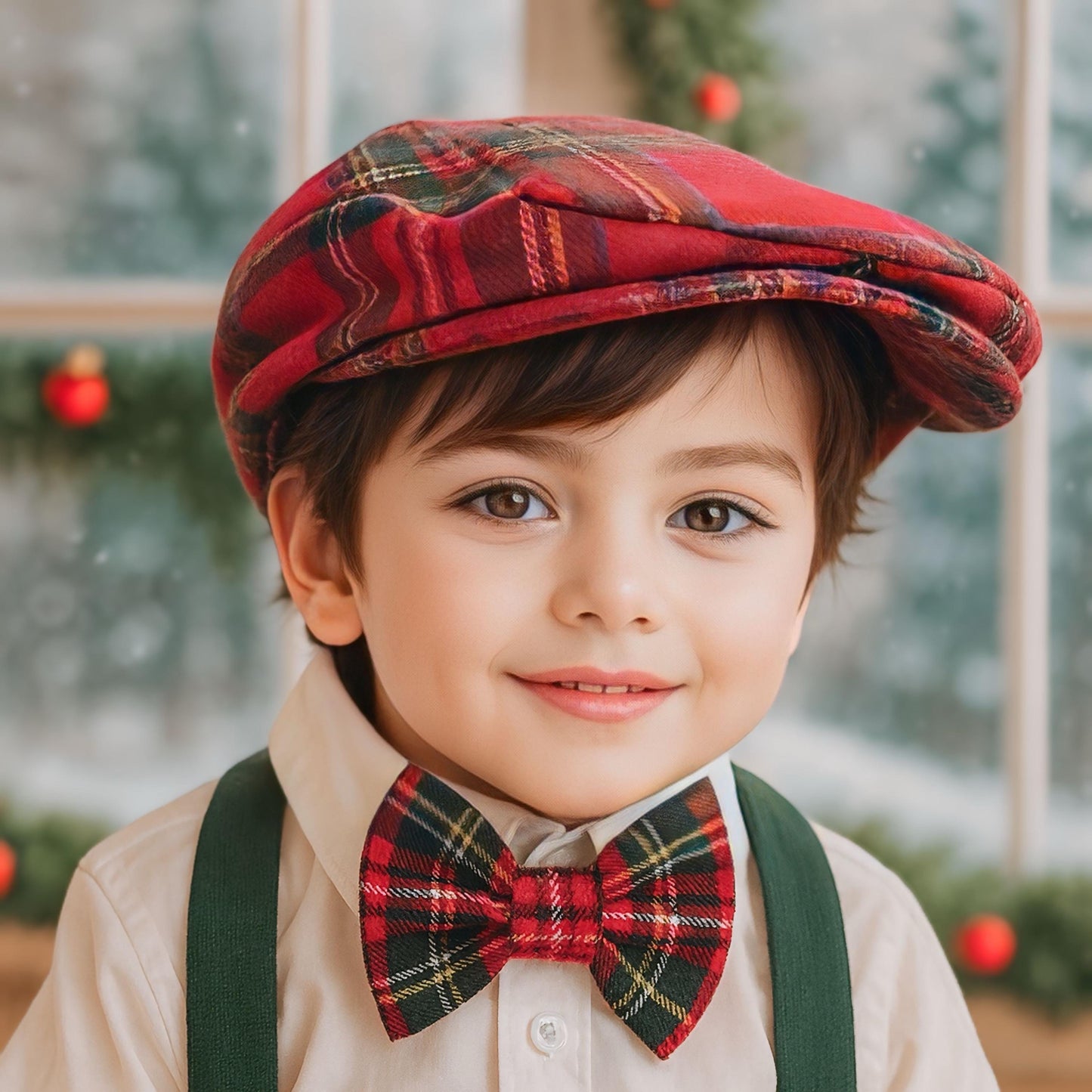 Tartan Flat Cap British Tartan Flat Cap Elastic Fitting Tartan Hat Gift for him