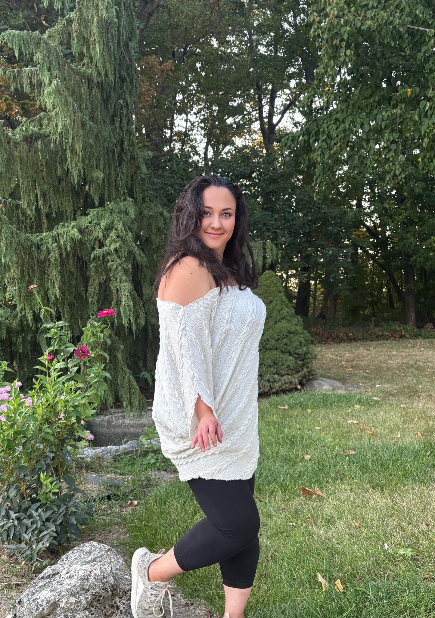 Handmade Asymmetrical Sweater/Knitwear Dress/Long Pullover/Loose Plus Size Sweater/ Off Shoulder Sweater/Knit Blouse/Top