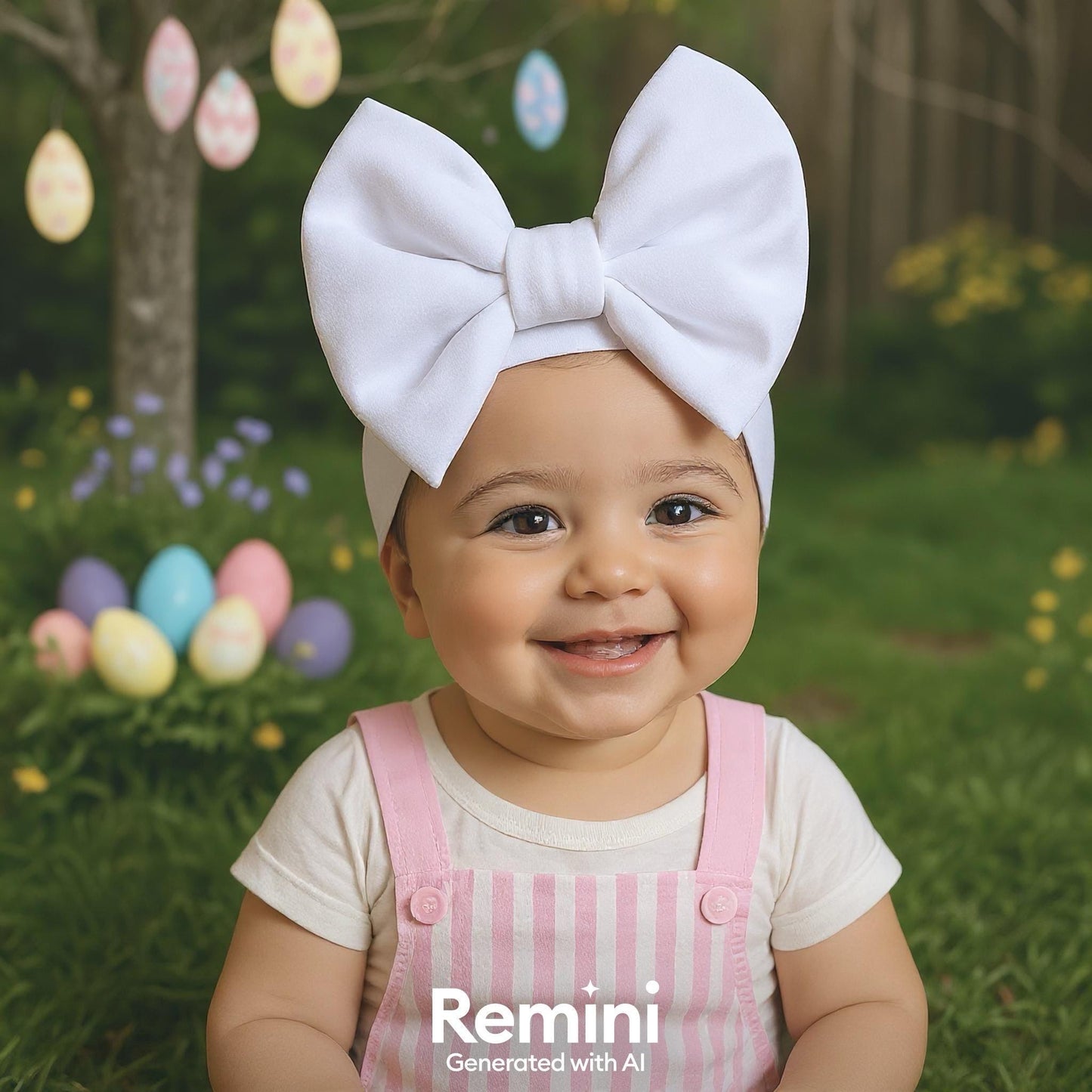 Baby Headband Bow, Soft jersey cotton fabric bow with soft stretchy cotton jersey band.