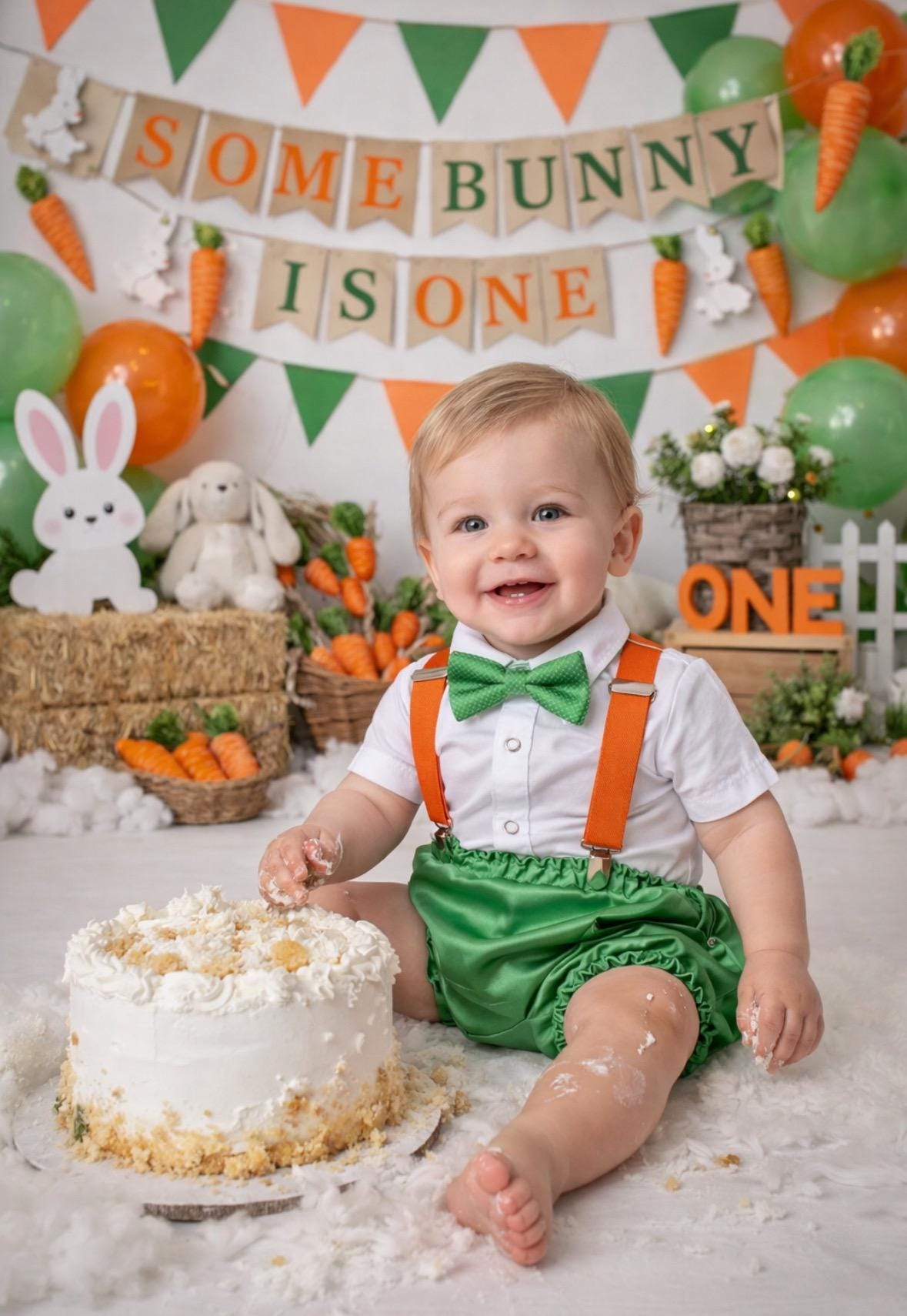 Boy Cake Smash Outfit, Boy Cake Smash, Boy 1st Birthday Set, 1st Birthday, Milestone Pictures, Boy 1st Birthday Outfit, Orange Cake Smash