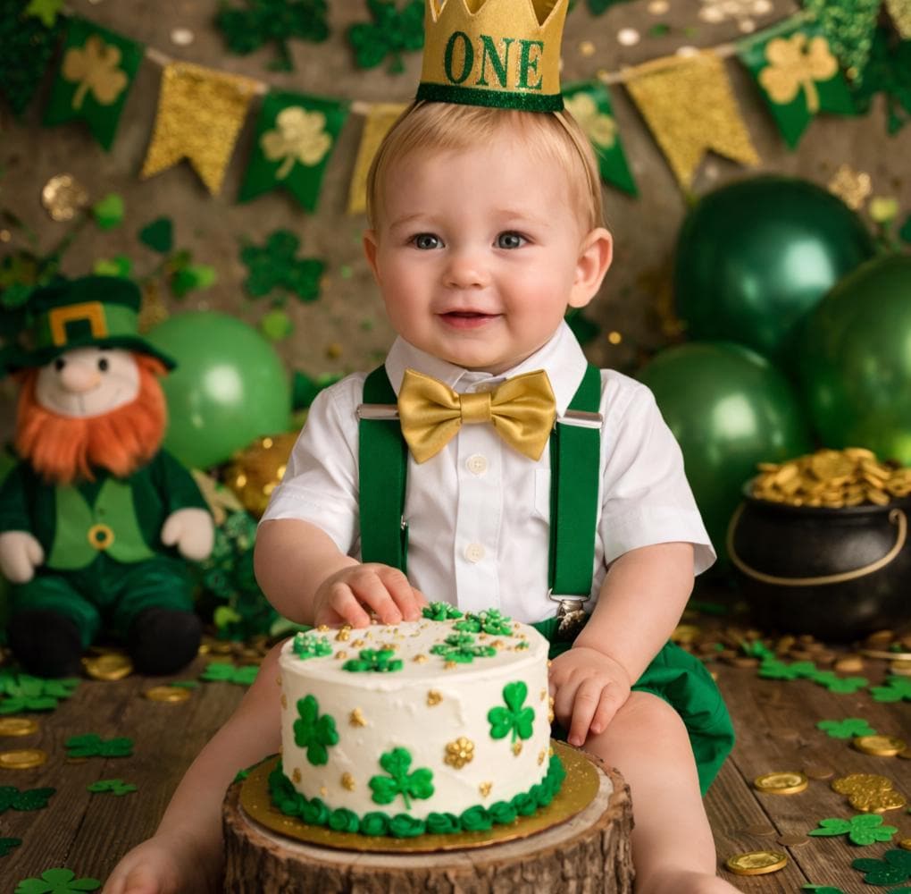 Boy Cake Smash Outfit, Cake Smash Set, St. Patrick’s Day Cake Smash, Lucky One Cake Smash, Irish 1st Birthday, Boy 1st Birthday