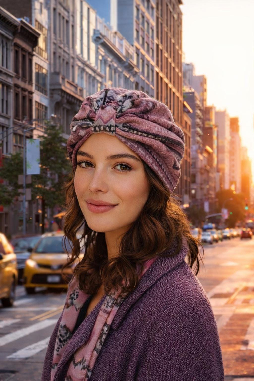 4 COLOURS Baby turban, rose turban, warm tone bows, boho, toddler hair cover, girl hair hat, turban hat, cable knit, newborn hat
