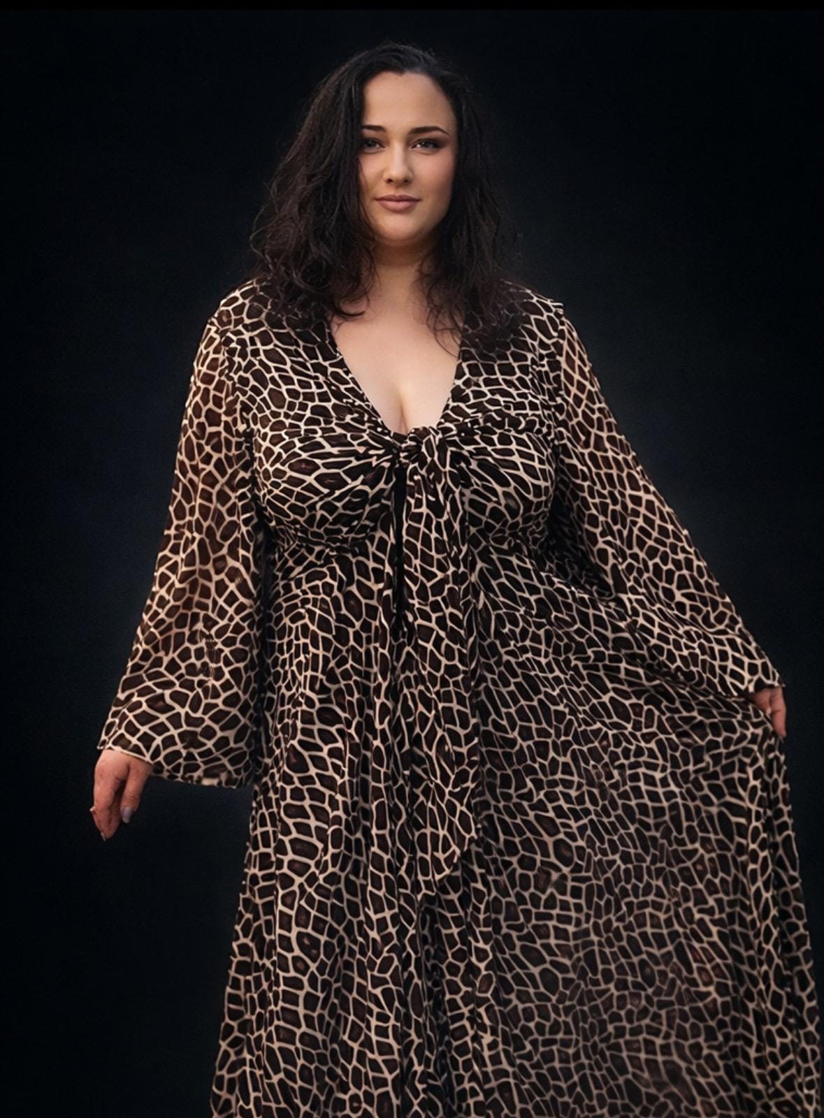 Kaftan Mesh Dress, Sheer Summer Dress, Lightweight Beach Cover Up Animal Print, Pool Party Maxi Dress, Boho Beachwear, Holiday Dress