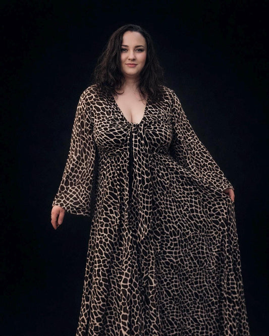 Kaftan Mesh Dress, Sheer Summer Dress, Lightweight Beach Cover Up Animal Print, Pool Party Maxi Dress, Boho Beachwear, Holiday Dress