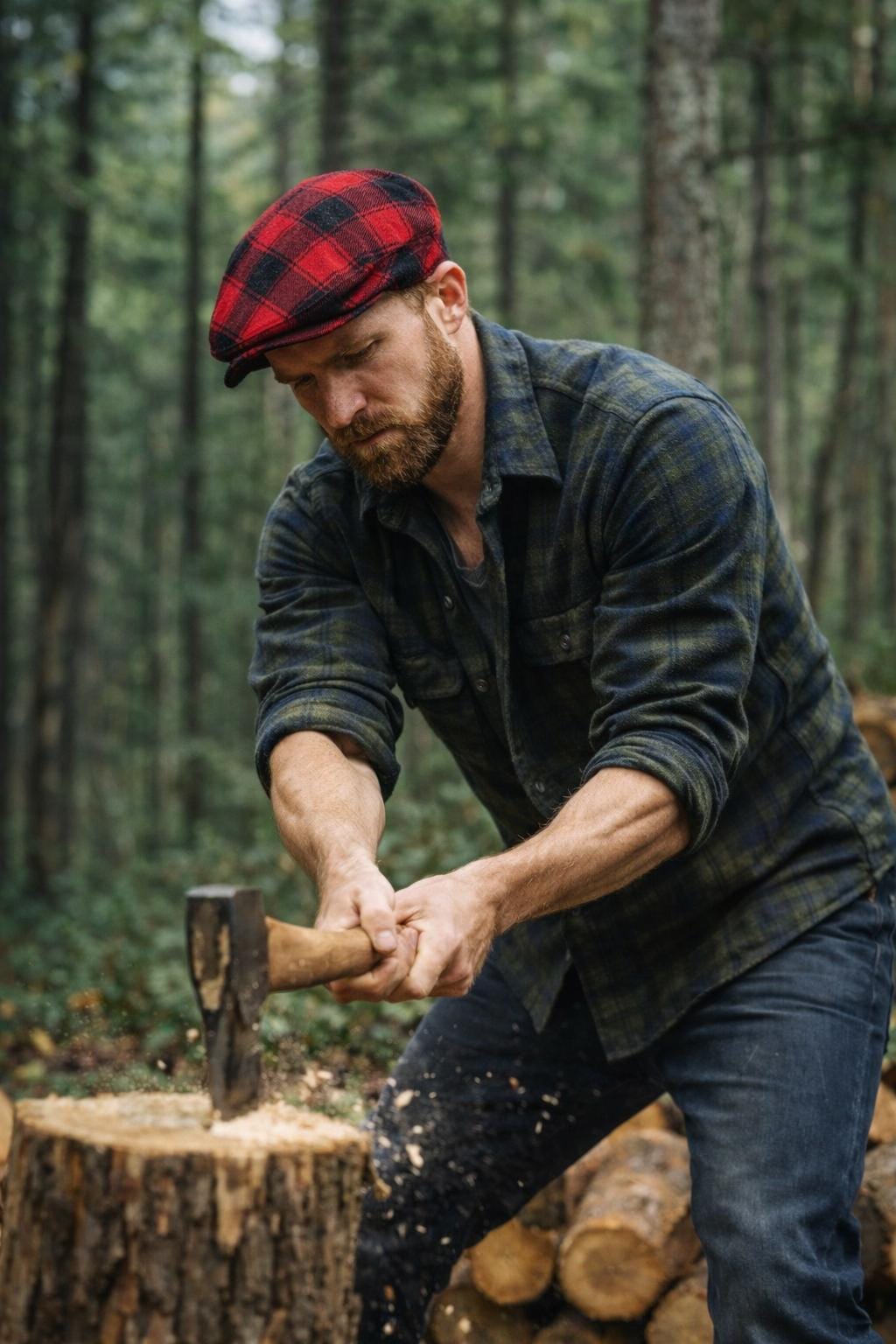 Red and Black Buffalo Check Flat Cap, Red Buffalo Plaid Newsboy Hat, Birthday Boy Buffalo Plaid Hat, Man Lumberjack Plaid Flat Cap Hat Gift