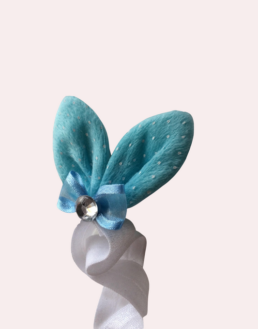 Easter headband, bunny ears, tiny bunny headband, bunny baby headband, blue bunny ears, blue bunny ear clip, bunny ear clip, baby ears