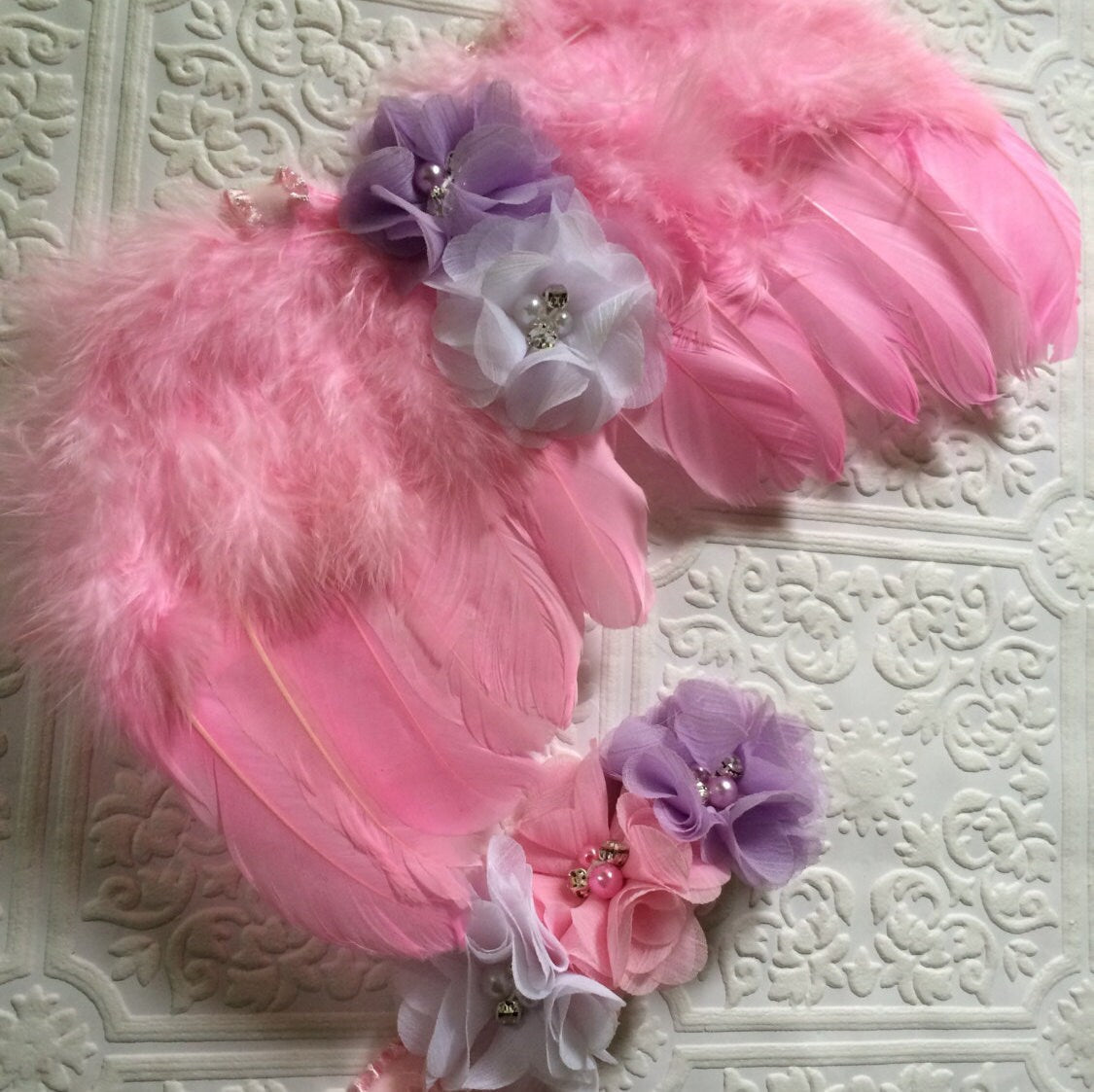 Baby wings, pink wings, baby headband and wings, photography prop, angel wings and headband, angel wings, baby photography wings, wings