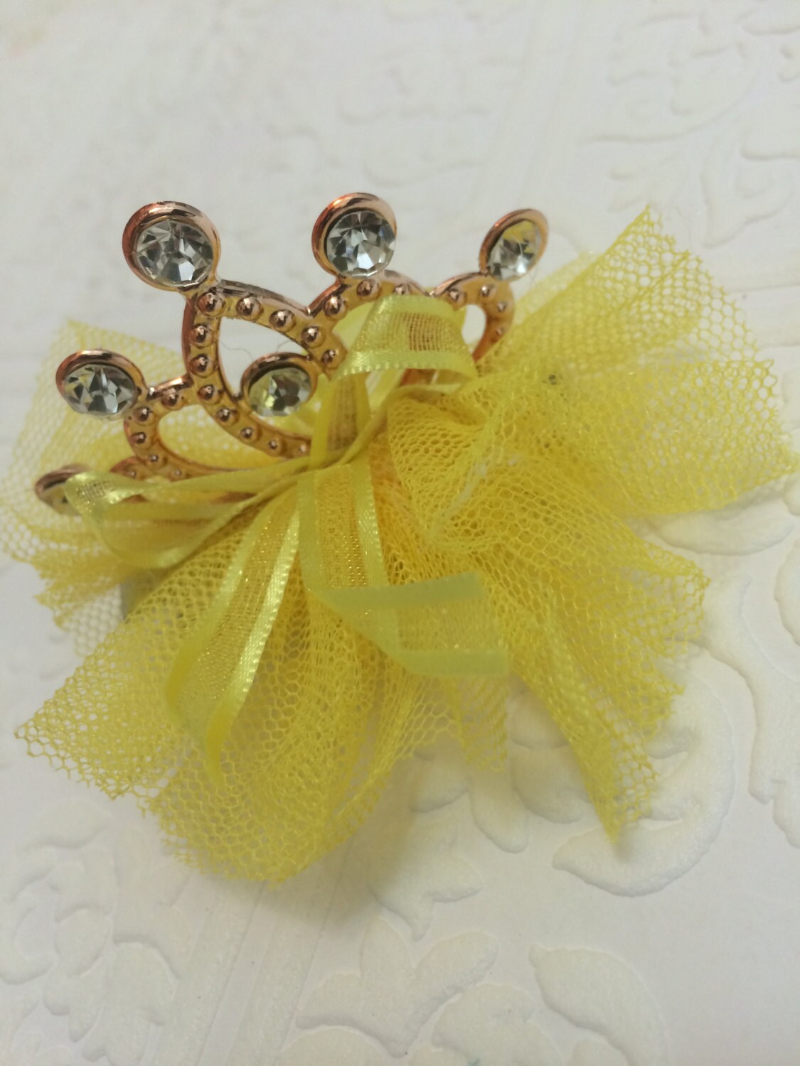 Yellow tiara, yellow crown, tiara, crown, baby tiara, baby crown, summer tiara, gold crown, photography prop, baby prop, tulle tiara, yellow