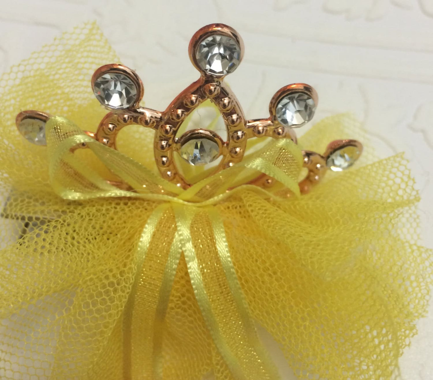 Yellow tiara, yellow crown, tiara, crown, baby tiara, baby crown, summer tiara, gold crown, photography prop, baby prop, tulle tiara, yellow