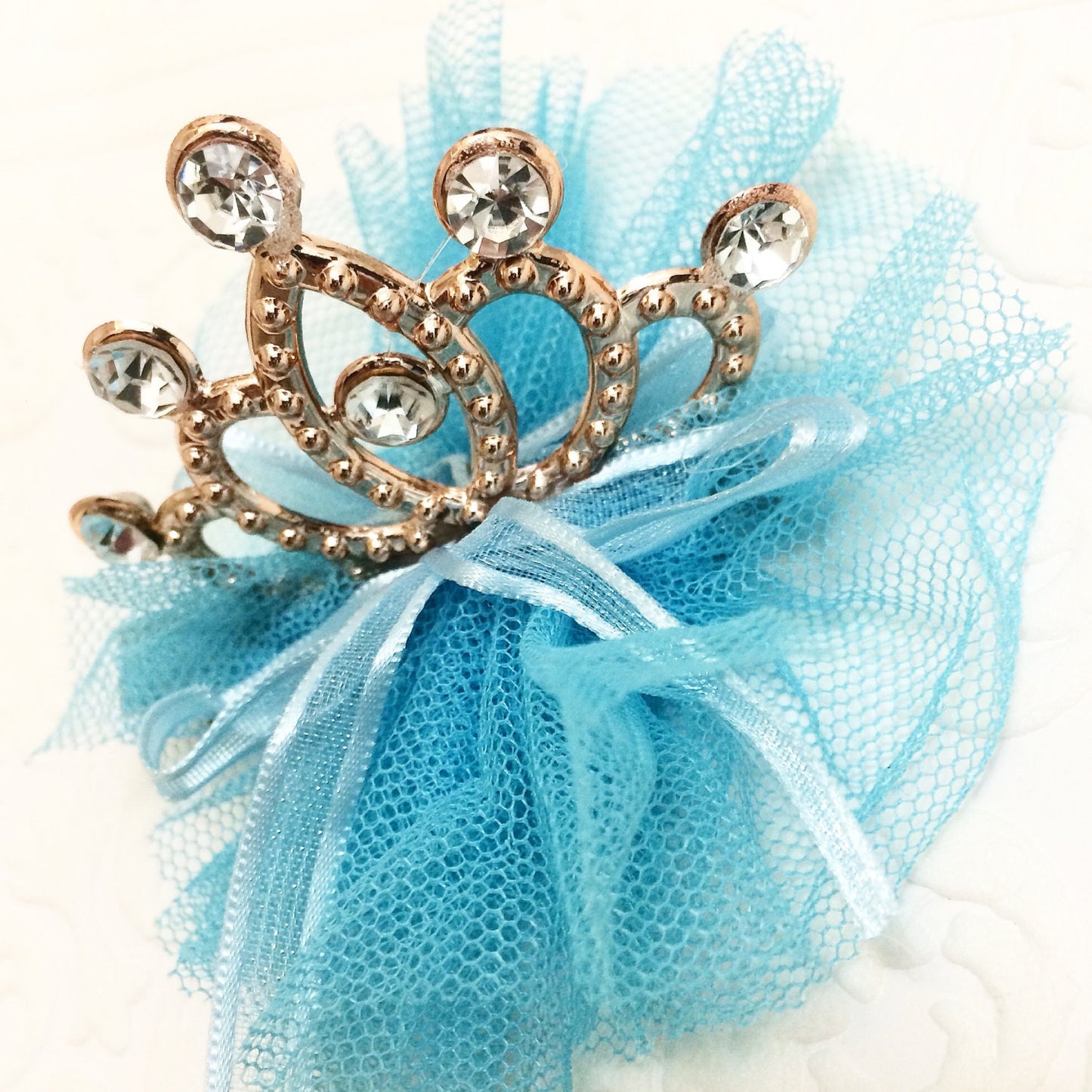 Blue tiara, blue crown, tiara, crown, baby tiara, baby crown, summer tiara, gold crown, photography prop, baby prop, tulle tiara, baby blue