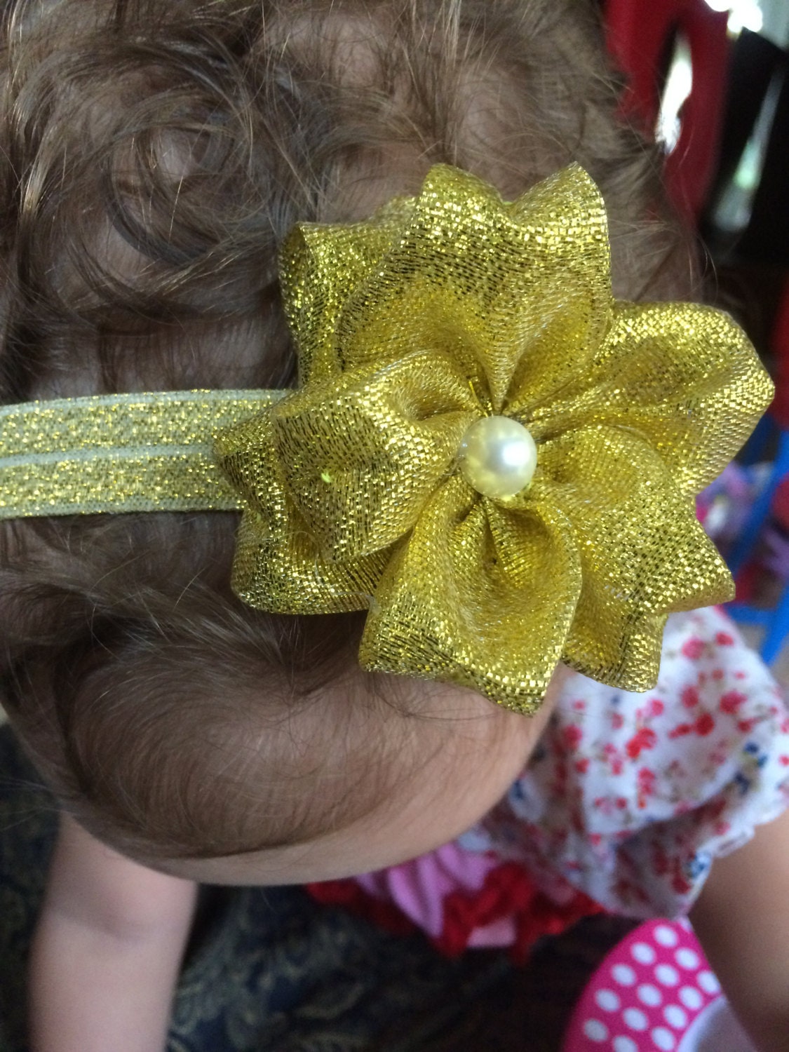 gold baby headband, gold headband, Christmas headband, starfish headband, Christmas baby headband, gold sparkle headband, mermaid
