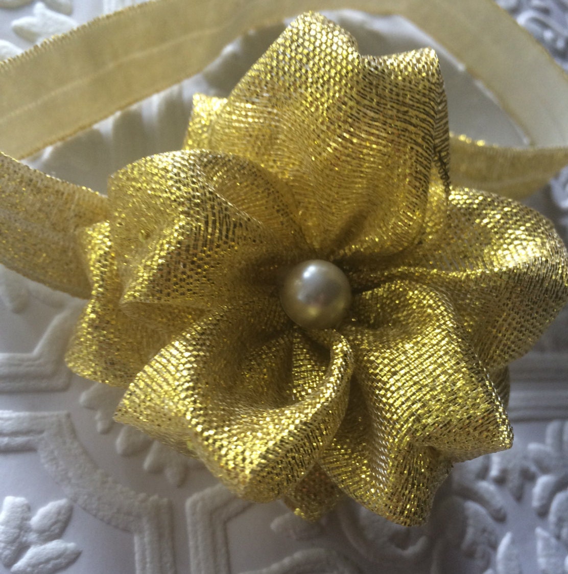 gold baby headband, gold headband, Christmas headband, starfish headband, Christmas baby headband, gold sparkle headband, mermaid