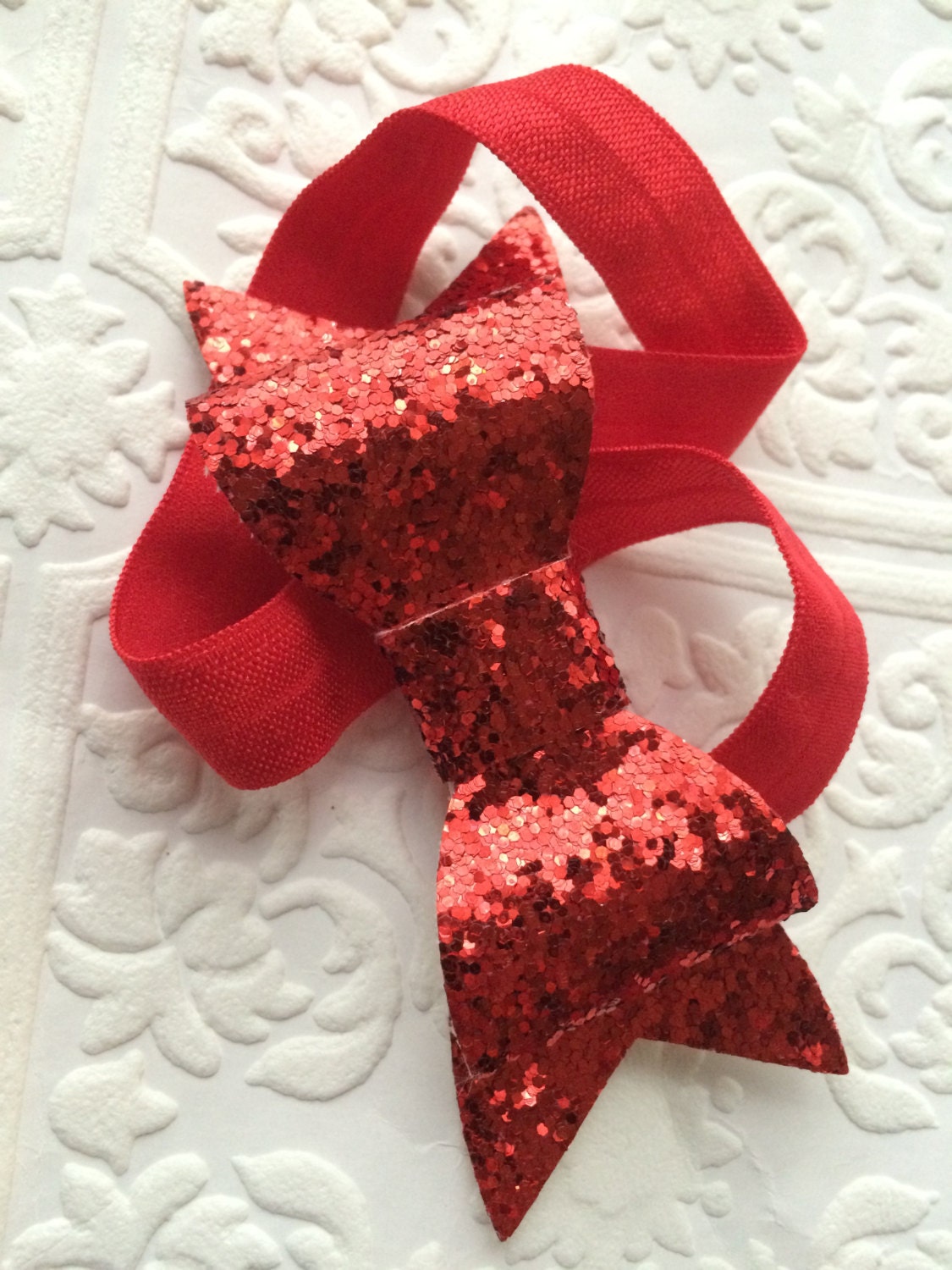 Red bow headband, baby bow headband, sparkling bow headband, red headband, red baby headband, baby bow headband, Christmas headband