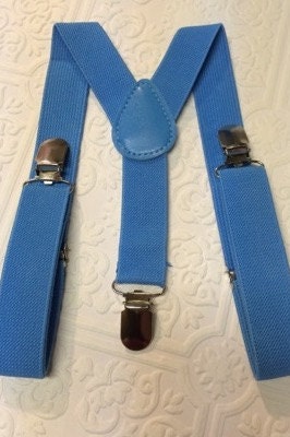 Baby suspenders, light blue baby suspenders, toddler suspenders, blue suspenders, sky blue suspenders